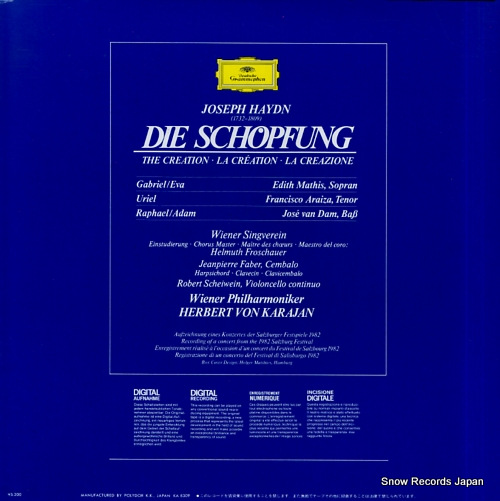 KARAJAN, HERBERT VON haydn; die schopfung 52MG0575