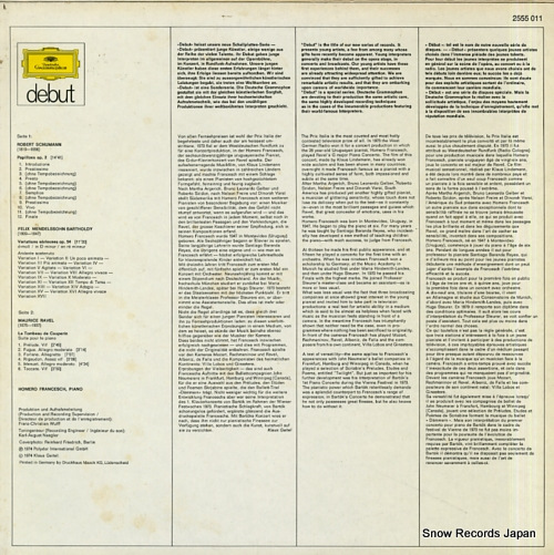 FRANCESCH, HOMERO schumann; papillons 2555011
