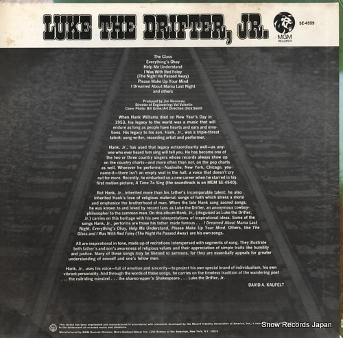 LUKE THE DRIFTER JR luke the drifter, jr SE-4559