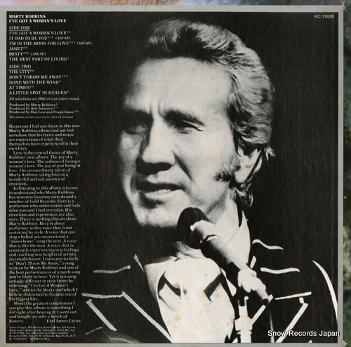 ROBBINS, MARTY i've got a woman's love KC31628