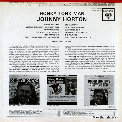 HORTON, JOHNNY honky-tonk man CS8779