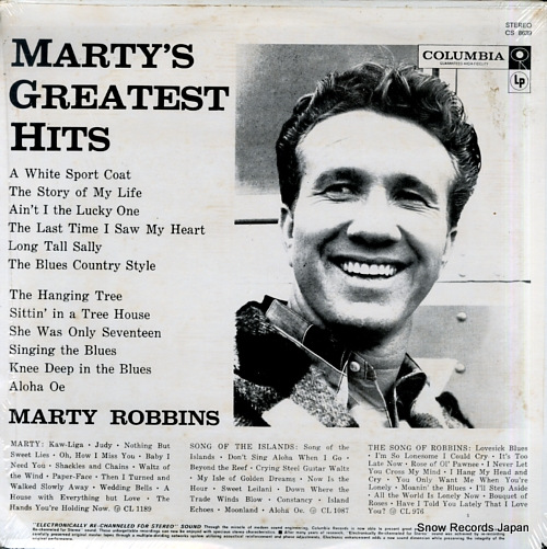 ROBBINS, MARTY marty's greatest hits CS8639