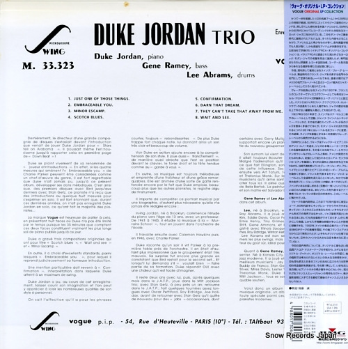 JORDAN, DUKE duke jordan trio BVJJ-2945 / M.33.323