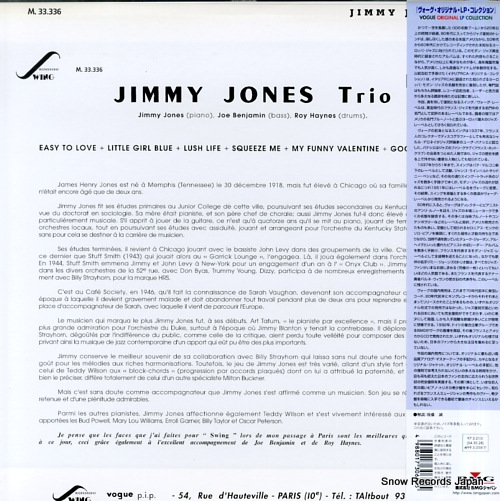 JONES, JIMMY jimmy jones trio BVJJ-2933 / M.33.336