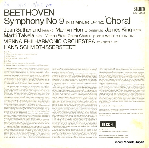 SCHMIDT-ISSERSTEDT, HANS beethoven; symphony no.9 