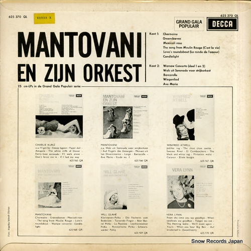 ޥȥ mantovani en zun orkest 625370QL