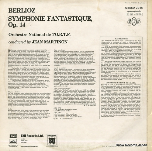 󡦥ޥƥΥ berlioz; symphonie fantastique Q4ASD2945