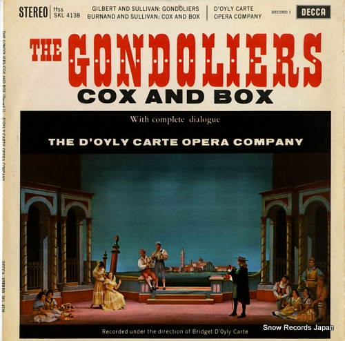 GODFREY, ISIDORE the gondoliers (record 1)/cox and box SKL4138
