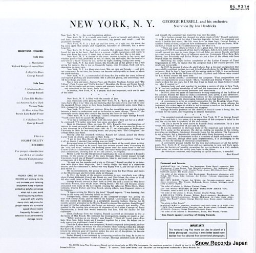 RUSSELL, GEORGE new york, n.y. MVJJ-30014