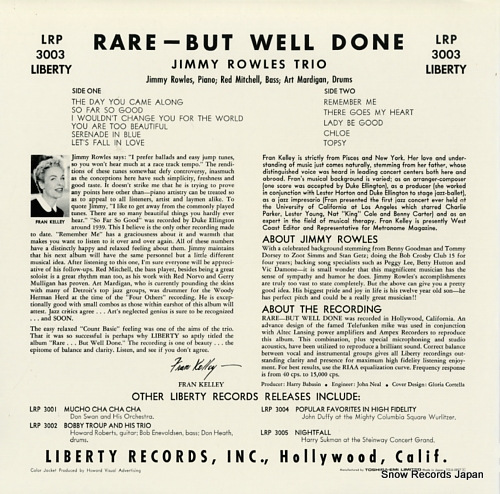 ROWLES, JIMMY rare-but well done TOJJ5807