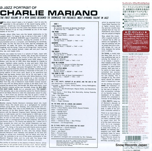 MARIANO, CHARLIE a jazz portrait of charlie mariano TKJV-19048