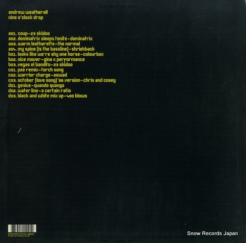 WEATHERALL, ANDREW nine o'clock drop NUX151