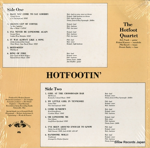 HOTFOOT QUARTET hotfootin' BR802