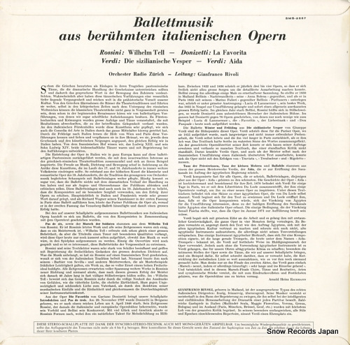 RIVOLI, GIANFRANCO famous ballets from italian operas SMS-2557
