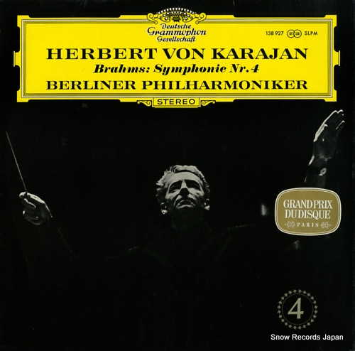 KARAJAN, HERBERT VON brahms; symphonie nr.4 e-moll op.98 138927