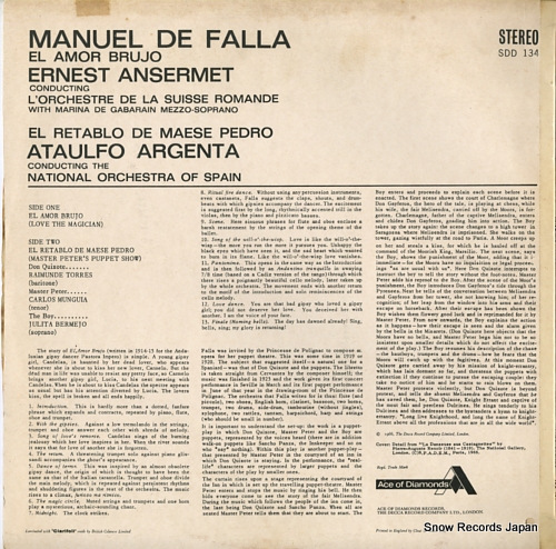 ARGENTA, ATAULFO falla; el amor brujo SDD134