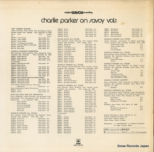 PARKER, CHARLIE on savoy vol.1 SOPL64-SY