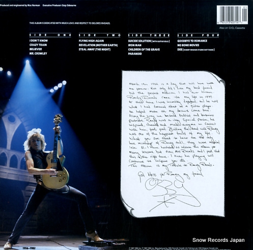 OSBOURNE, OZZY randy rhoads tribute KZ2-40714