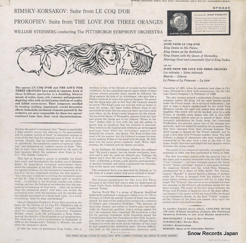STEINBERG, WILLIAM rimsky-korsakov; le coq d'or SP8445