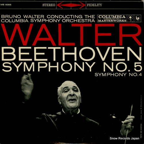 WALTER, BRUNO beethoven; symphony no.5 & no.4 MS6055