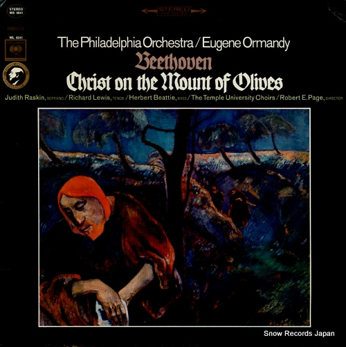 ORMANDY, EUGENE beethoven; christ on the mount of olives MS6841