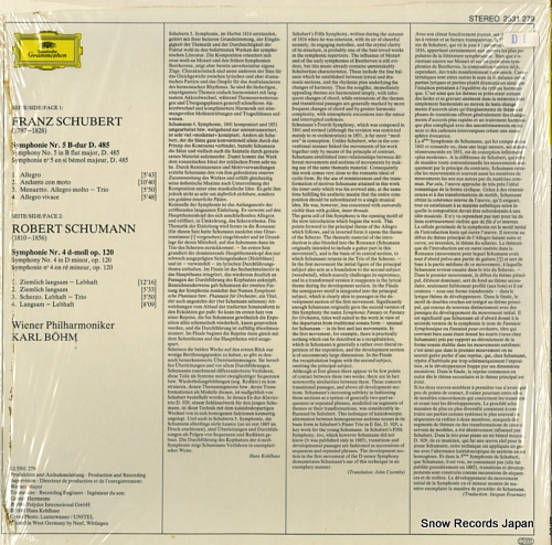 BOHM, KARL schubert; symphonie nr.5 b-dur d.485 2531279