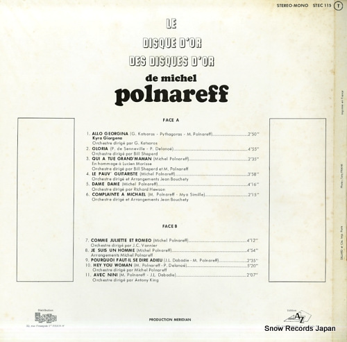 POLNAREFF, MICHEL le disque d'or des disques d'or n2 STEC115