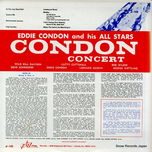 CONDON, EDDIE condon concert J-10