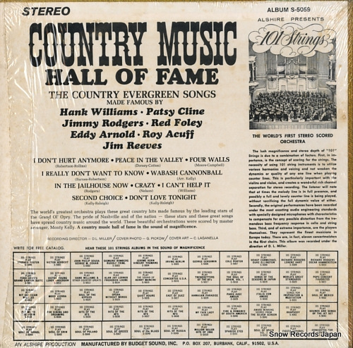 101 STRINGS county music hall of fame S-5059