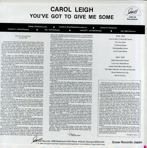 LEIGH, CAROL you've got to give me some GHB-136