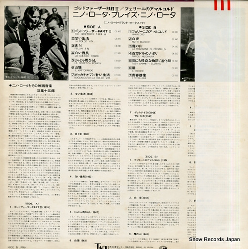 ROTA, NINO nino rota plays nino rota YX-8034