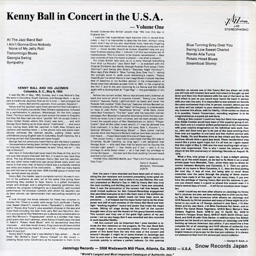 BALL, KENNY kenny ball in concert in the u.s.a. volume one J-65