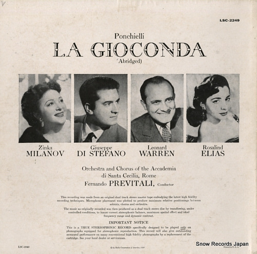 PREVITALI, FERNANDO ponchielli; la gioconda LSC-2249