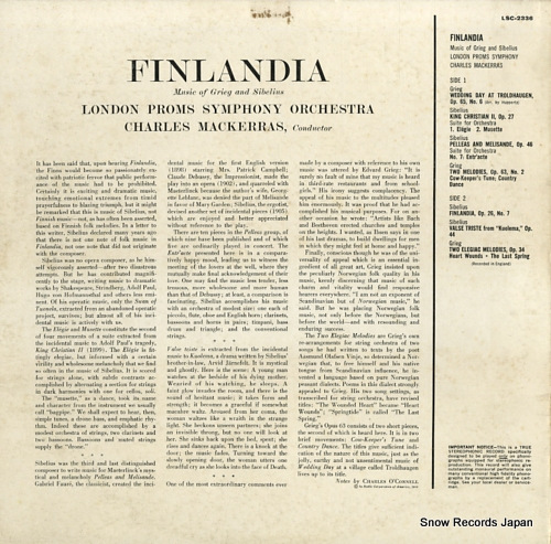 MACKERRAS, CHARLES finlandia music og grieg and sibelius LSC-2336