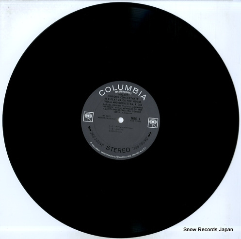 SZELL, GEORGE mozart; sinfonia concertante in e-flat major for violin viola and orchestra MS6625