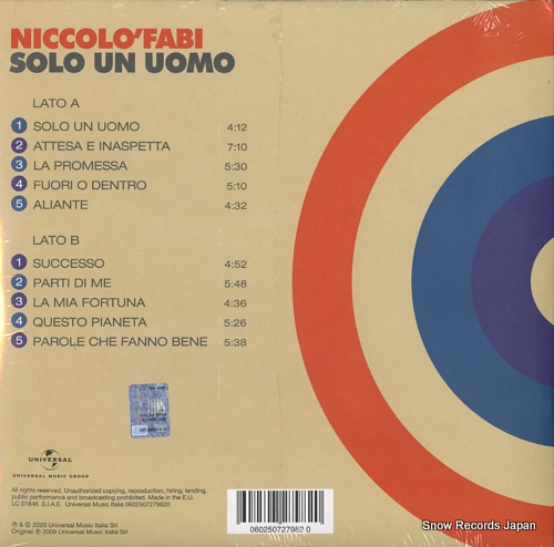 NICOLLO FABI solo un uomo 0602507279820