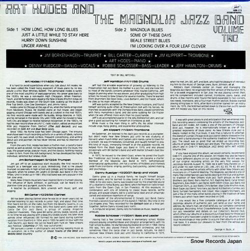 ȡۡǥ art hodes and the magnolia jazz band volume two GHB-172