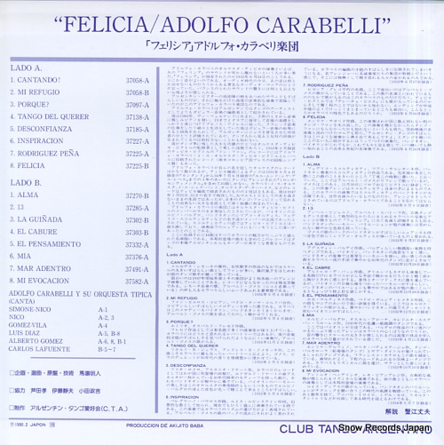 CARABELLI, ADOLFO felicia CTA-5065