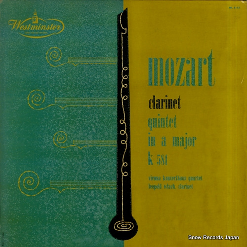 WLACH, LEOPOLD mozart; clarinet quintet in a major k.581 WL5112