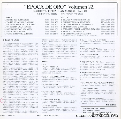 MAGLIO, JUAN epoca de oro volume 22 CTA-5082