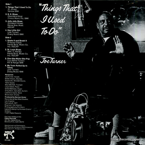TURNER, JOE things that i used to do 2310-800