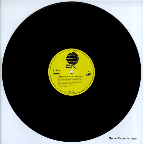 ARMSTRONG, LOUIS great spirits of louis armstrong GH-73-V