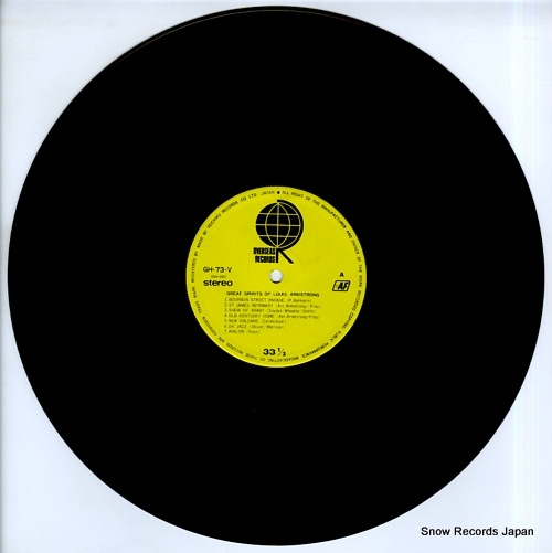 ARMSTRONG, LOUIS great spirits of louis armstrong GH-73-V