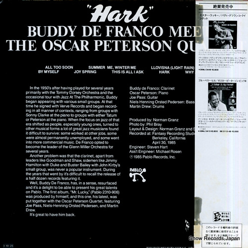 DE FRANCO, BUDDY hark / buddy de franco meets the oscar peterso quartet 28MJ3499