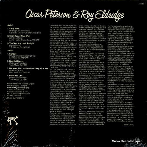 PETERSON, OSCAR oscar peterson & roy eldeidge 2310-739