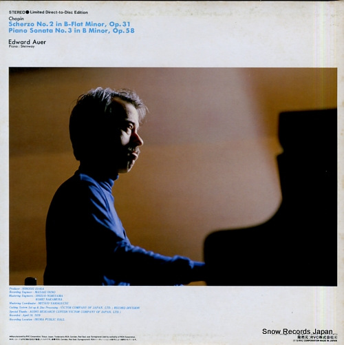 AUER, EDWARD chopin; scherzo no.2 / piano sonata no.3 RDC-7