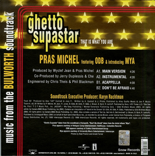 MICHEL, PRAS ghetto superstar (that is what you are) UNV9812