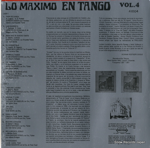 V/A lo maximo en tango vol.4 41004