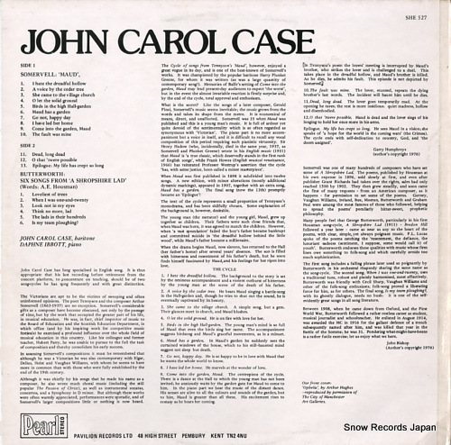 CASE, JOHN CAROL somervell; maud SHE527