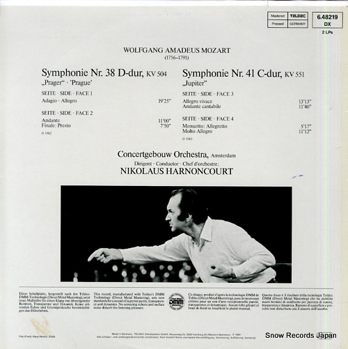 HARNONCOURT, NIKOLAUS mozart; symphonies nr.38 